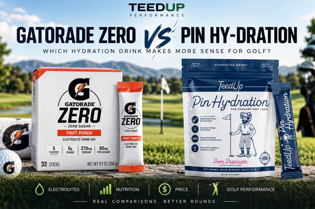 Gatorade Zero vs Pin Hy-Dration golf hydration comparison