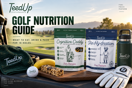 Golf nutrition guide with hydration, snacks and fueling for 18 holes